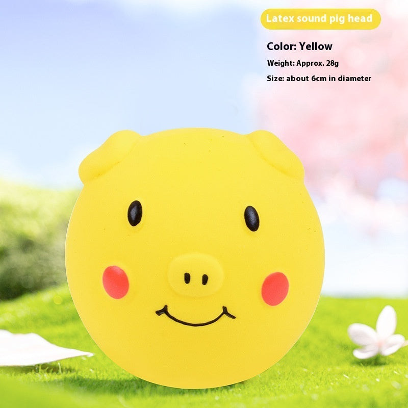 Pet Toy Ball Latex Vocal Pig Header