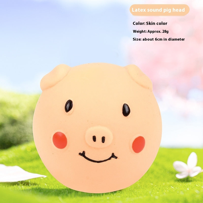 Pet Toy Ball Latex Vocal Pig Header