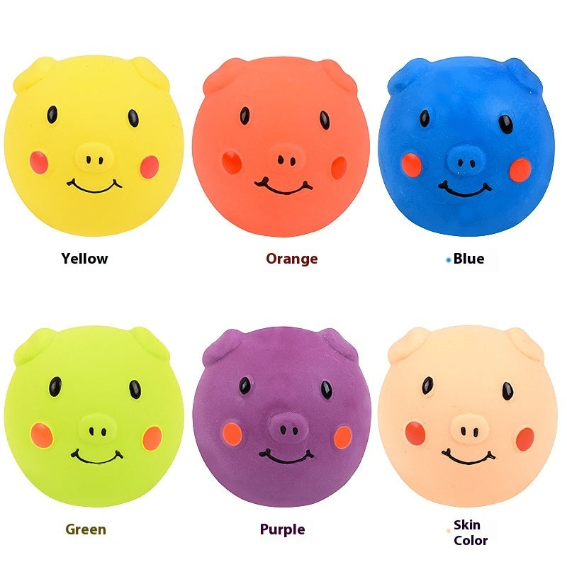 Pet Toy Ball Latex Vocal Pig Header