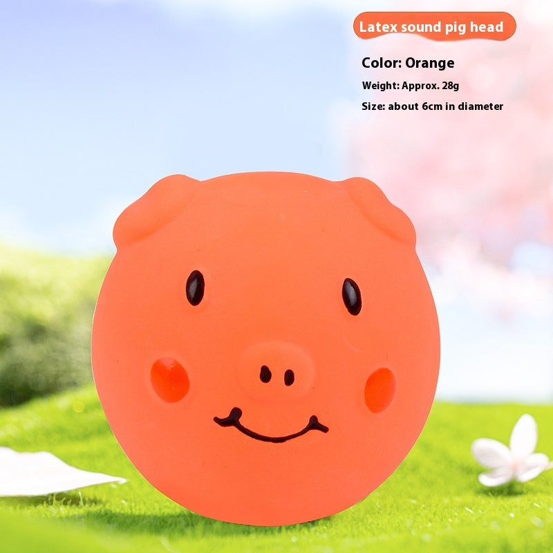 Pet Toy Ball Latex Vocal Pig Header