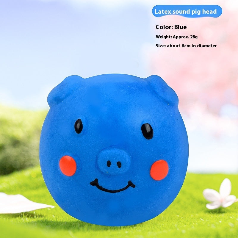 Pet Toy Ball Latex Vocal Pig Header