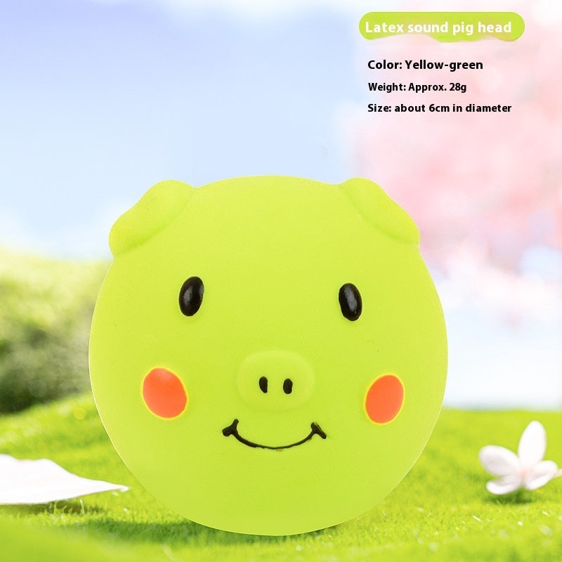 Pet Toy Ball Latex Vocal Pig Header