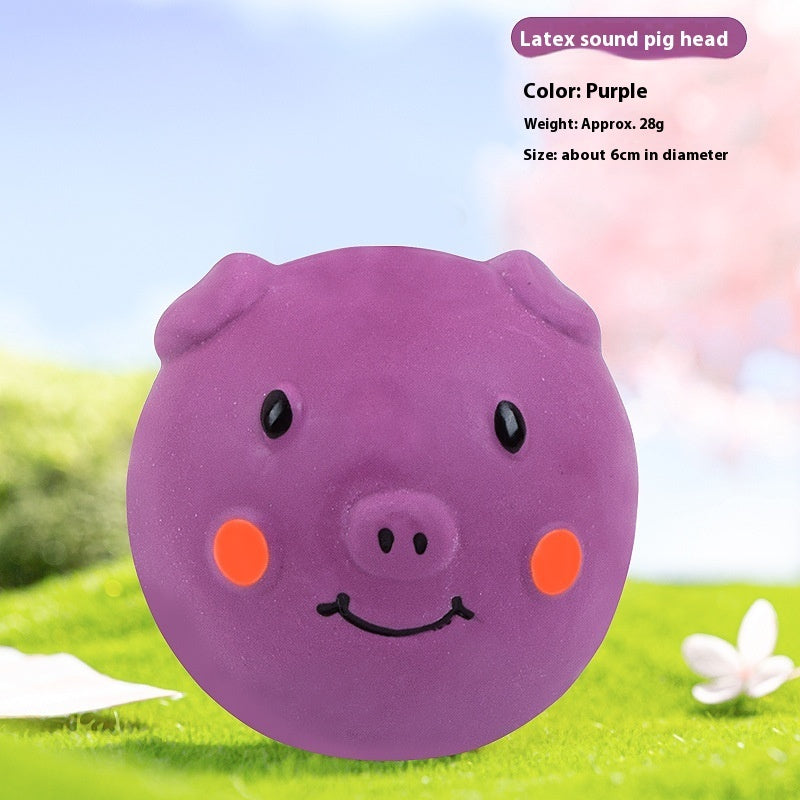 Pet Toy Ball Latex Vocal Pig Header